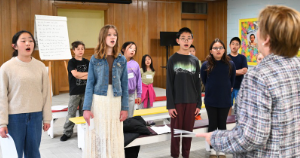 Youth singing rehearsal
